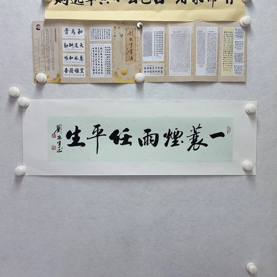 书法一蓑烟雨任平生  17×68CM一平尺