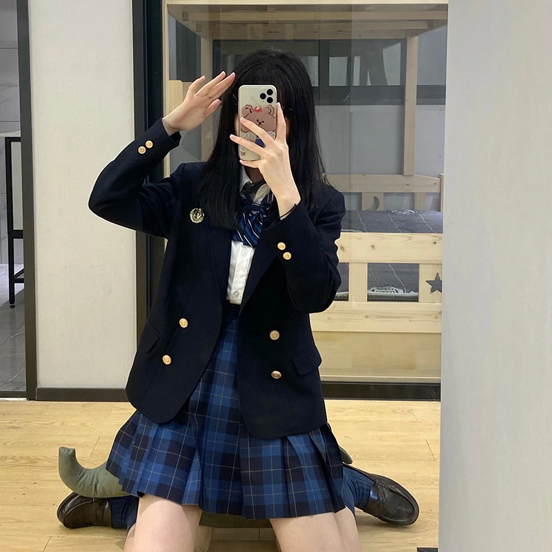 东京岁时记JK春季制服学院风显瘦西服气质双排扣西装外套女小个子