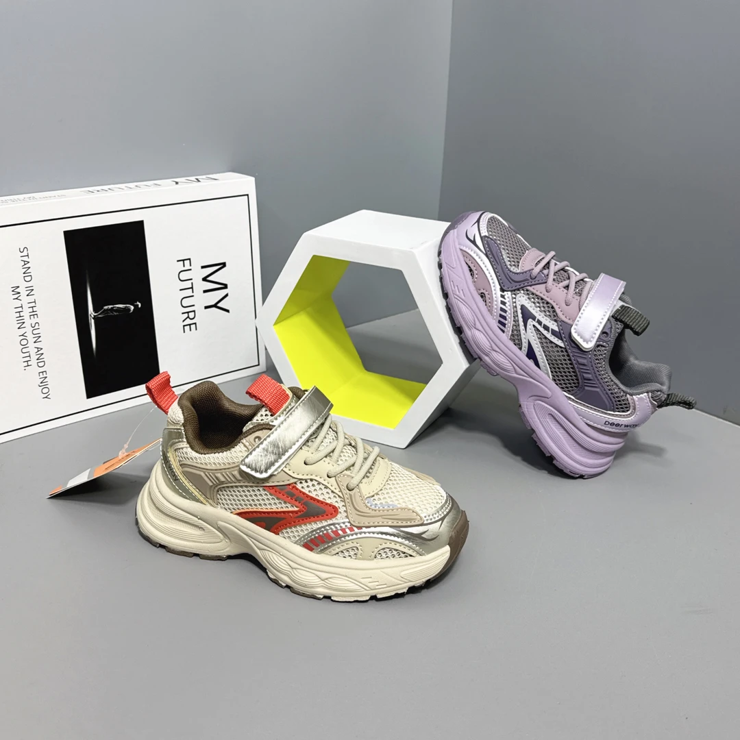 单网老爹鞋男童夏季女童软底透气百搭休闲鞋28062