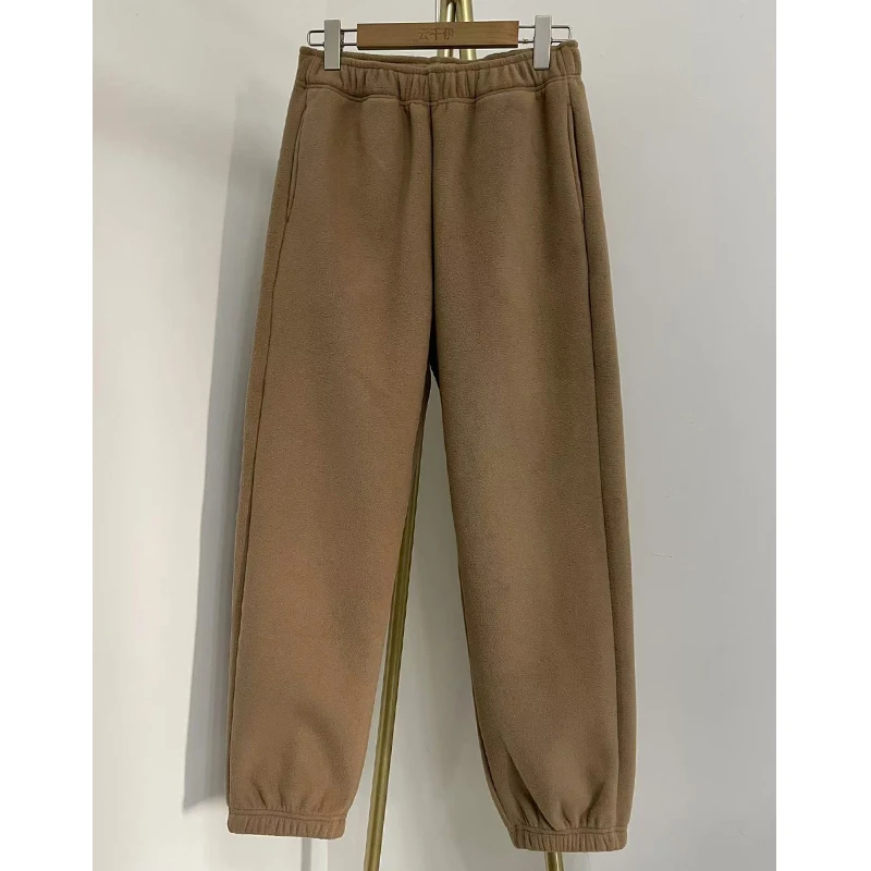 冬季保暖咖色双面绒防风休闲裤收脚卫裤FFK-2