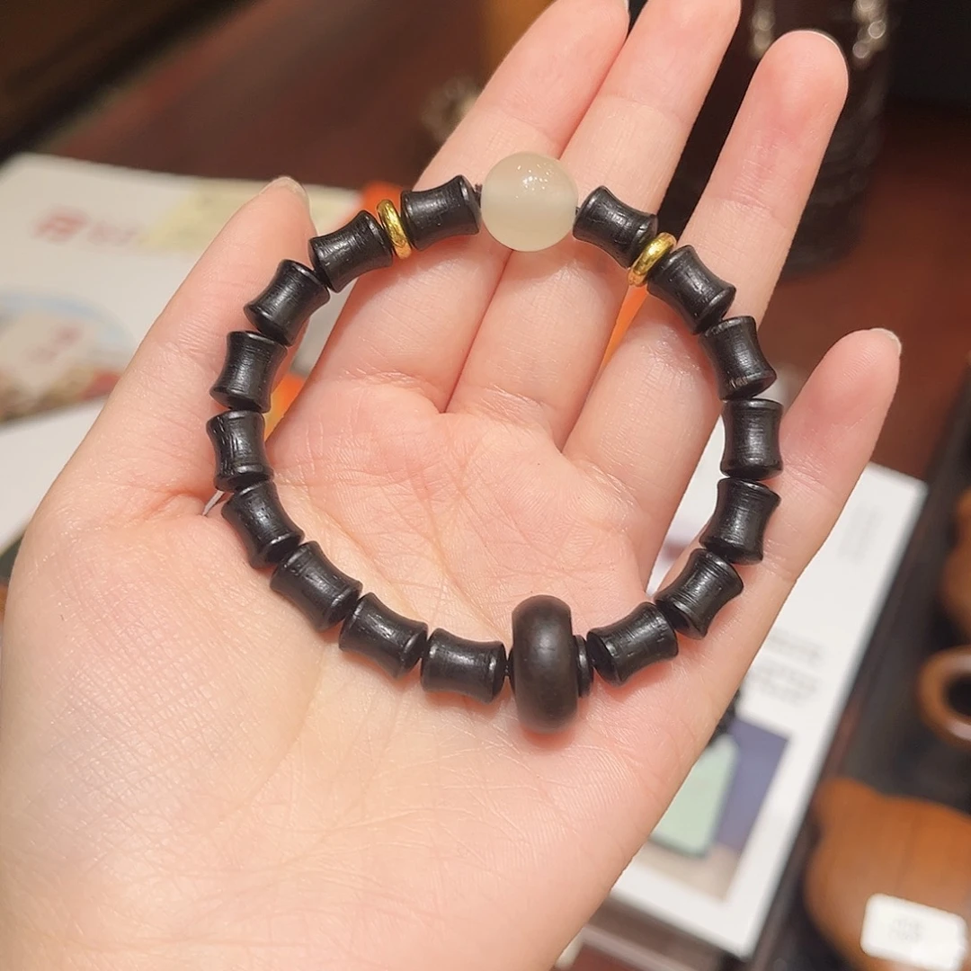 乌木类成套家具黑檀竹节单圈