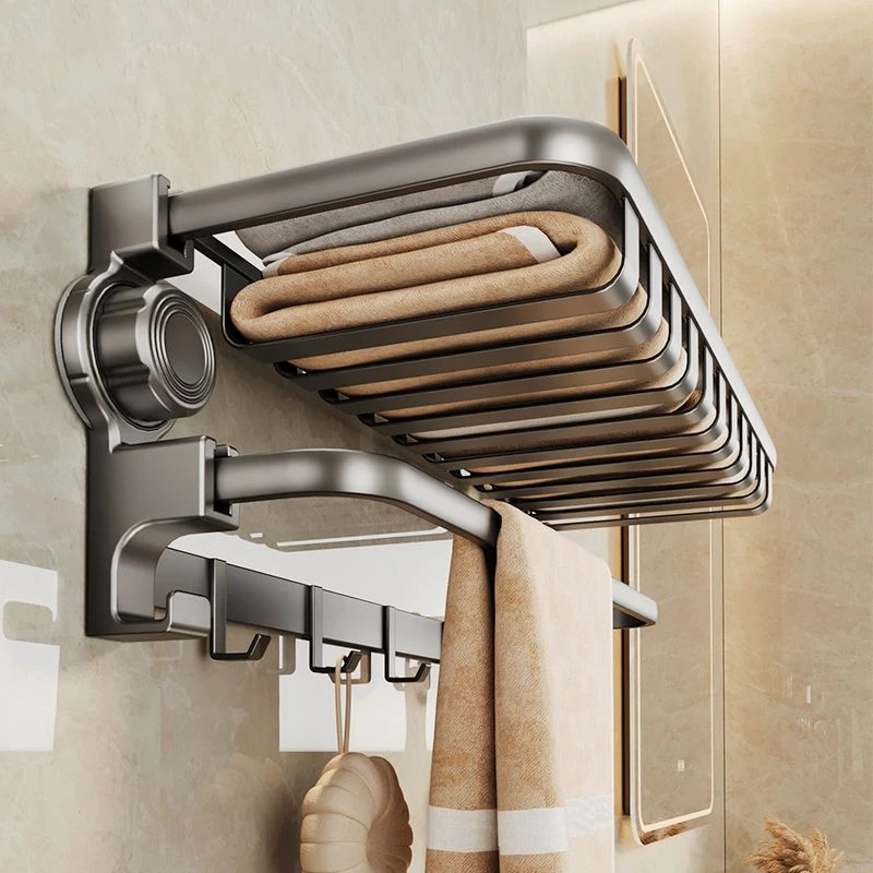 吸盘浴巾架卫生间免打孔壁挂浴巾架厕所浴室毛巾浴巾置物架子