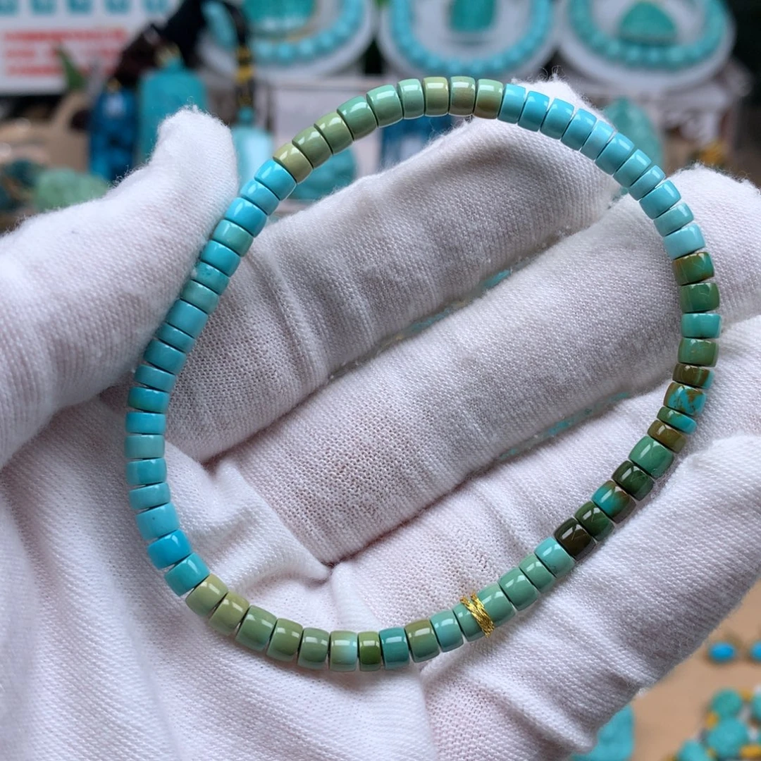 未镶嵌绿松石珠宝奇石4.5mm