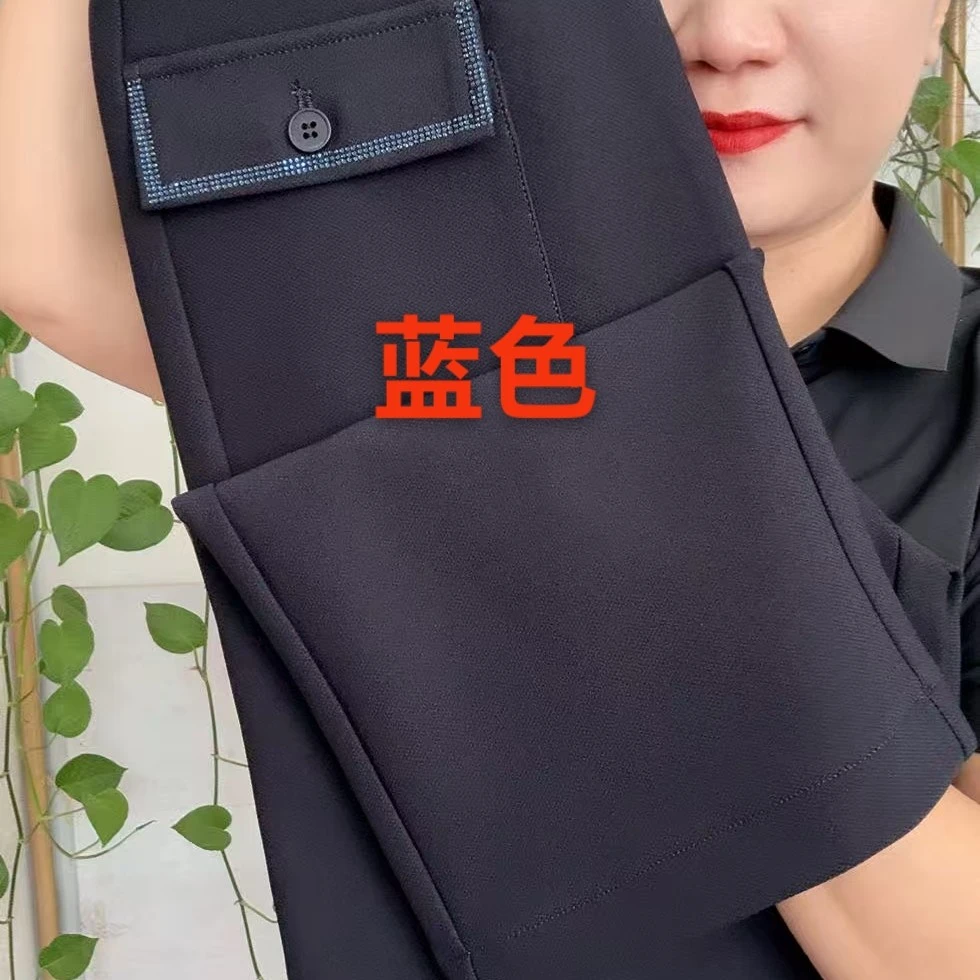 1035南韩面料中筒女裤显瘦休闲百搭裤长3尺长