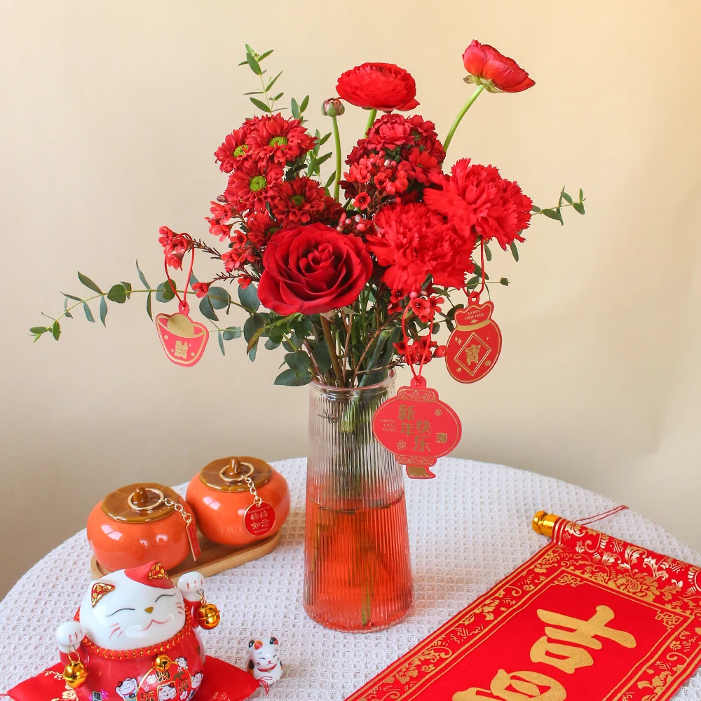 红玫瑰混搭花束 1束