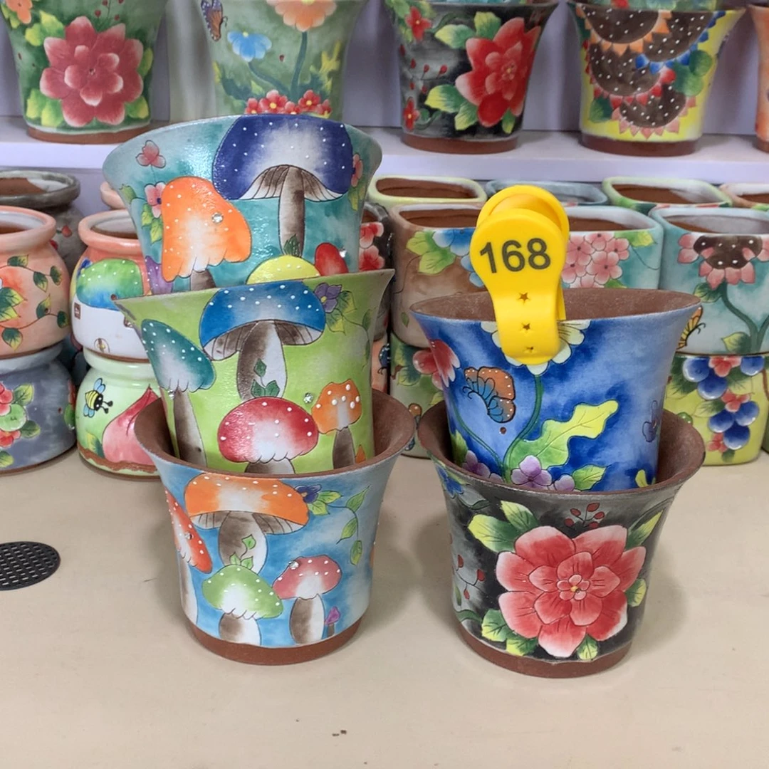 杨**@福利正品红陶花盆