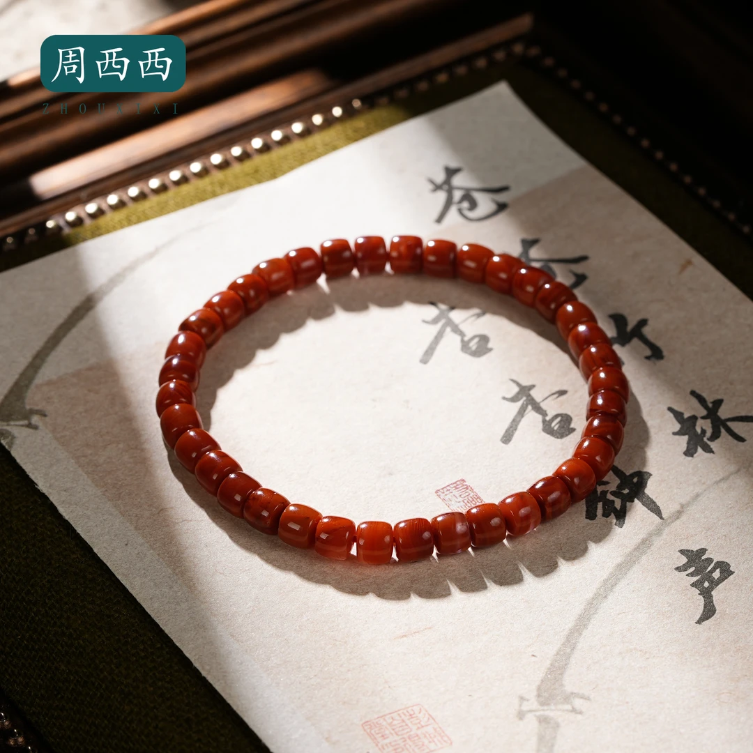 周西西精美珠宝南红直切手串5mm气质百搭礼物送人多样性发货18247