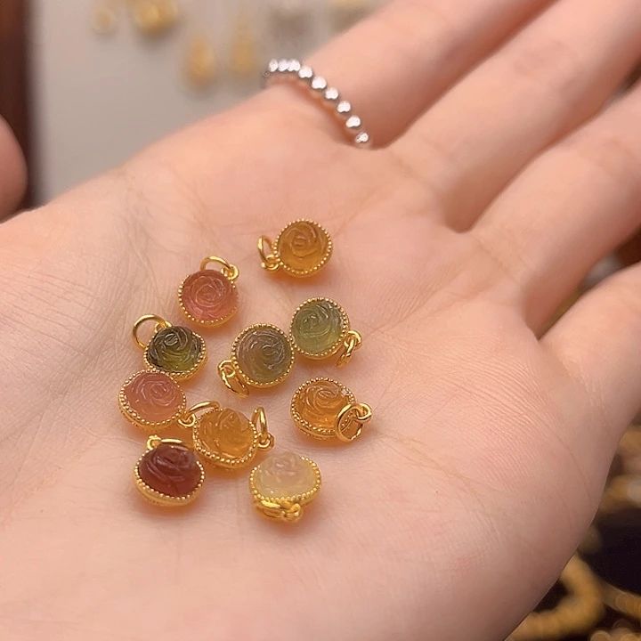 银S925镶嵌颈饰紫晶紫晶925镶嵌108