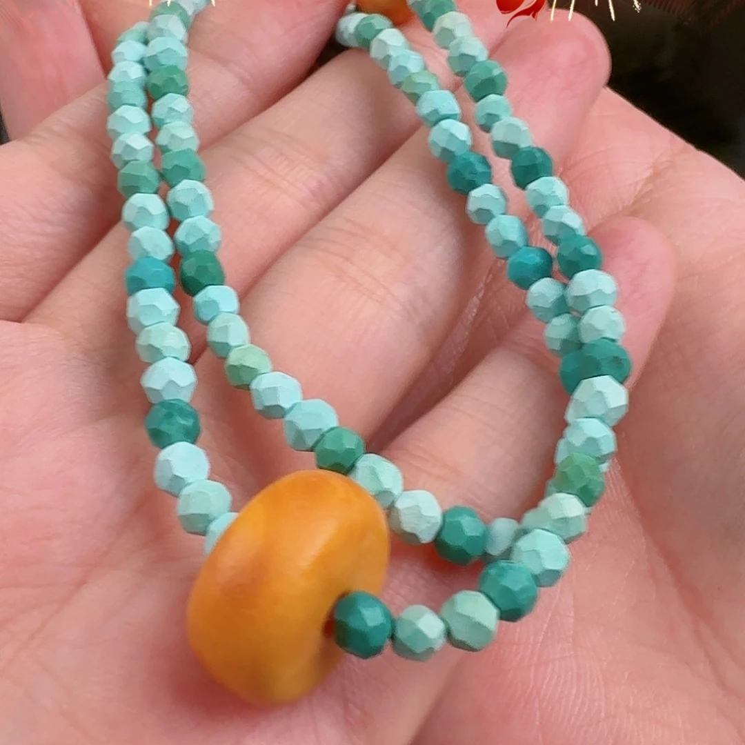 绿松石珠宝奇石18K金镶嵌