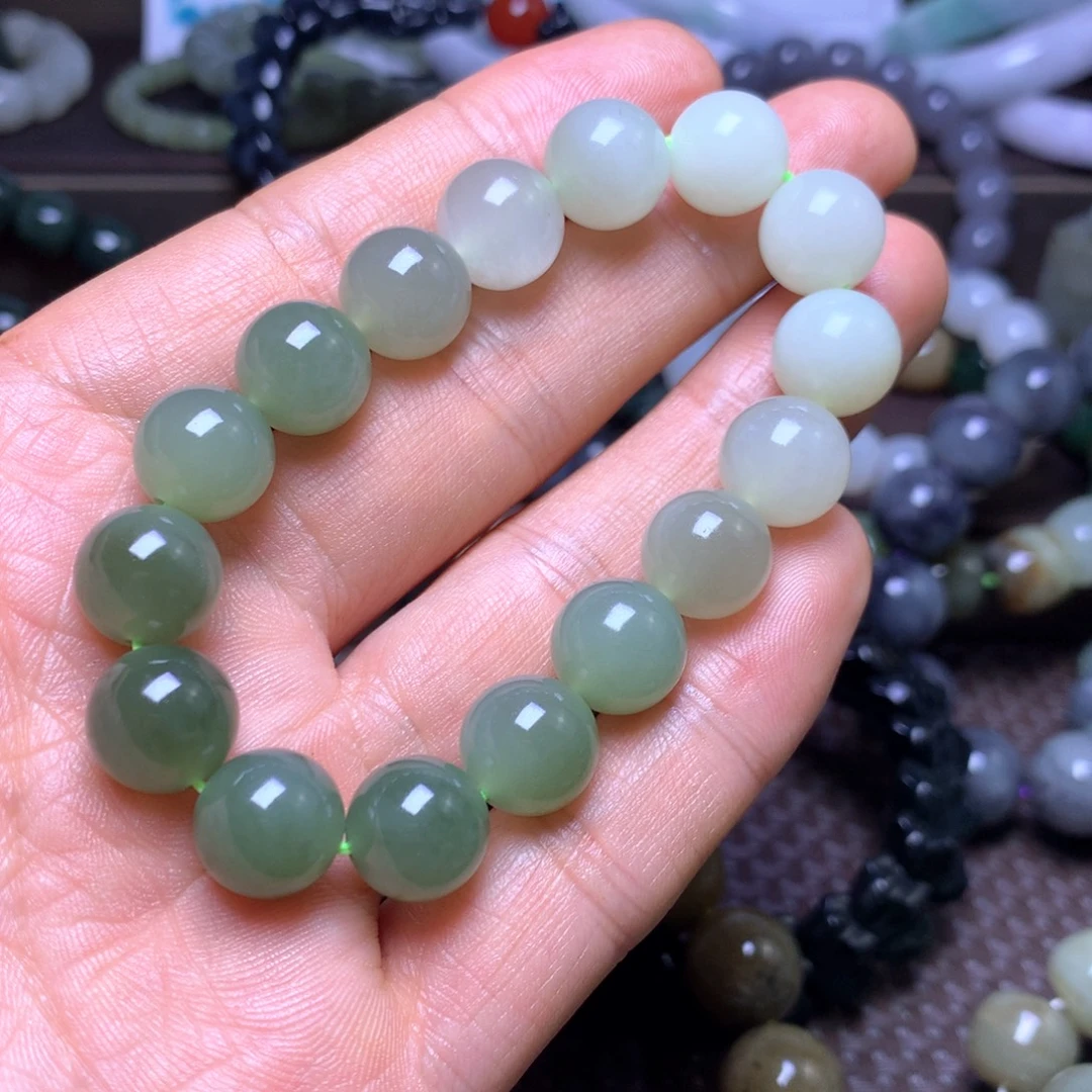 和田玉未镶嵌手串12