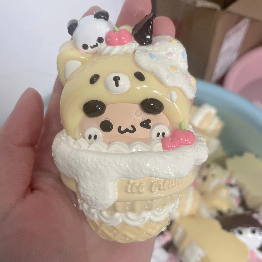 【小黄熊布布甜筒】食品级硅胶捏捏纯手工制作瑕疵专场链接DIY