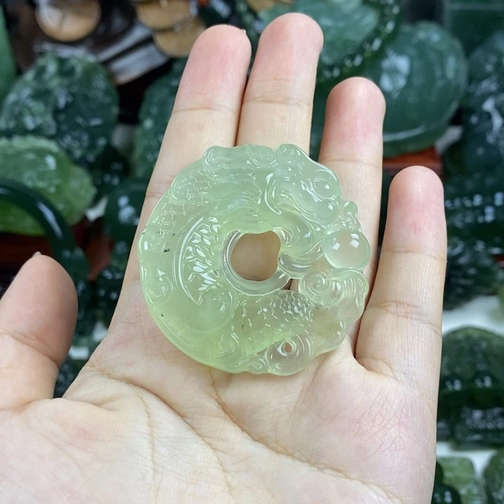 岫玉未镶嵌挂件挂件