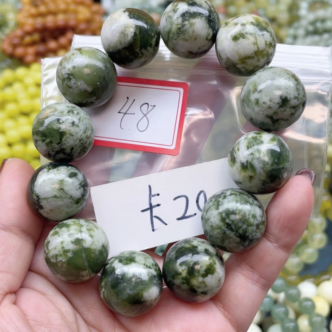 未镶嵌蛇纹石玉手链