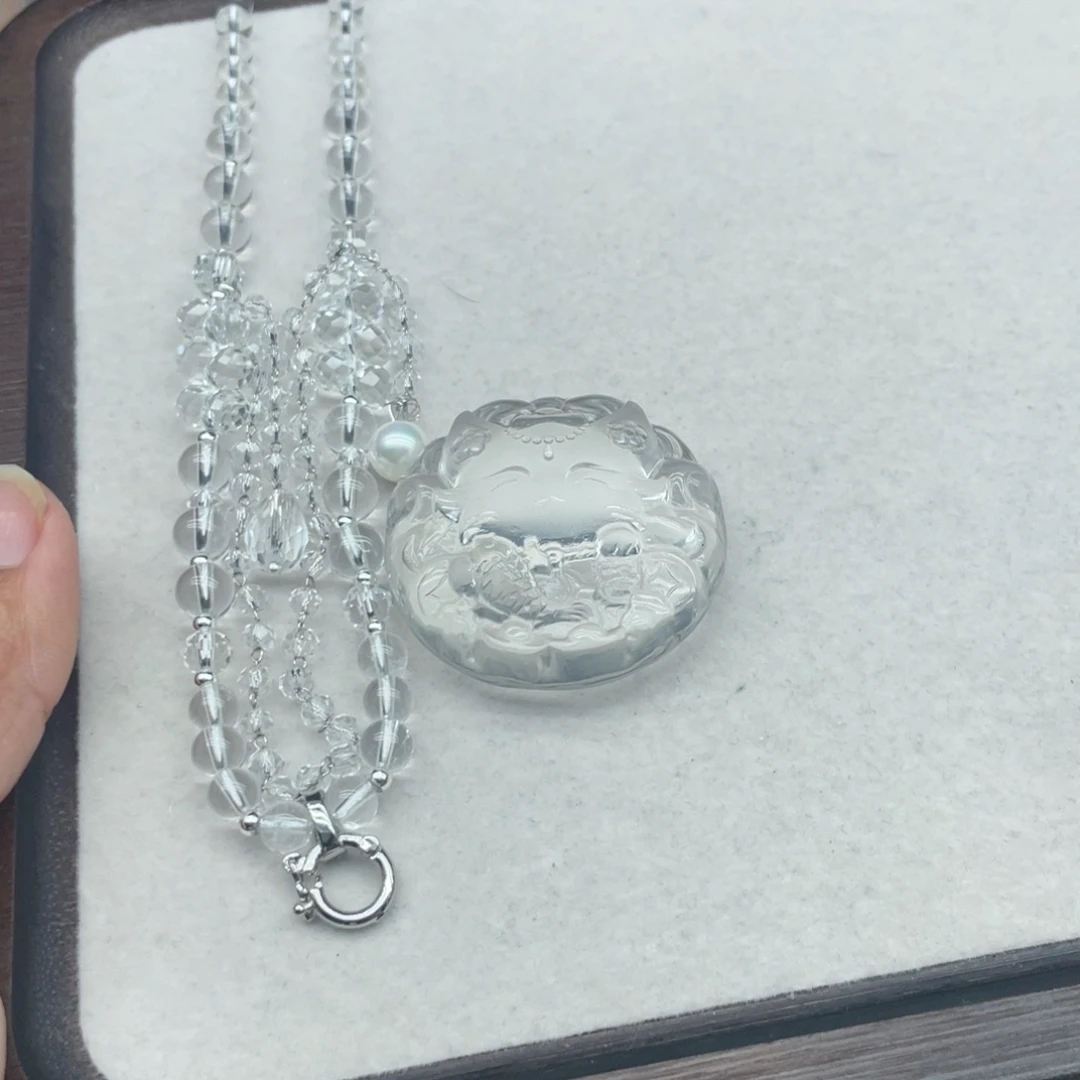 水晶吊坠(不含链)未镶嵌桃*