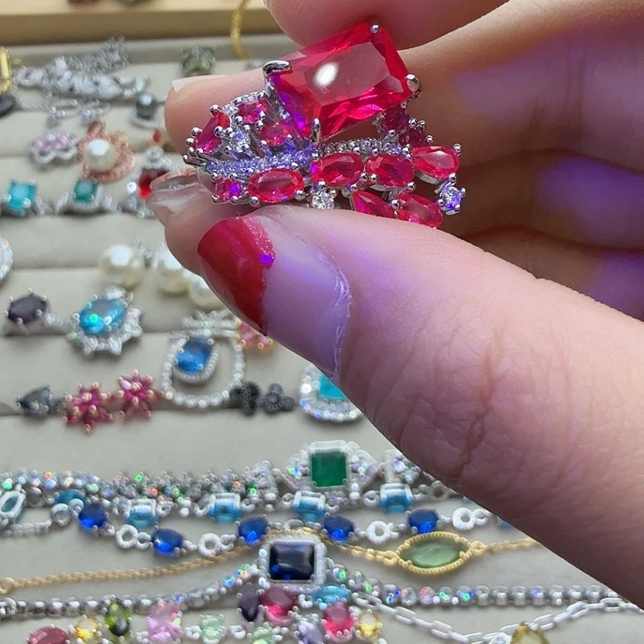 银S925镶嵌烟晶戒指