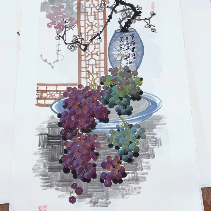 国画三尺纯手绘国画作品