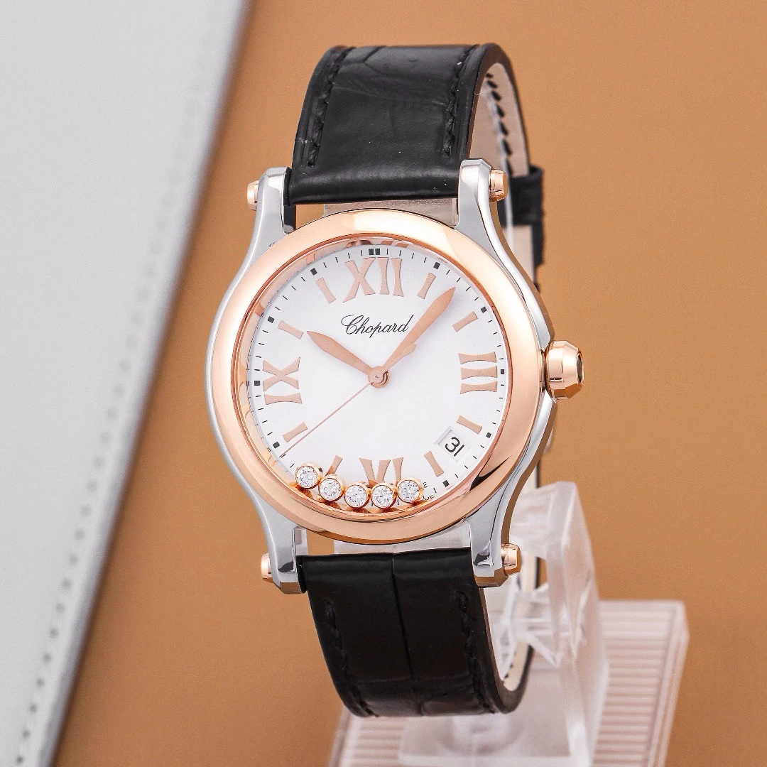 99新 Chopard/萧邦 快乐钻系列278582-6001女士腕表 表径36 20年