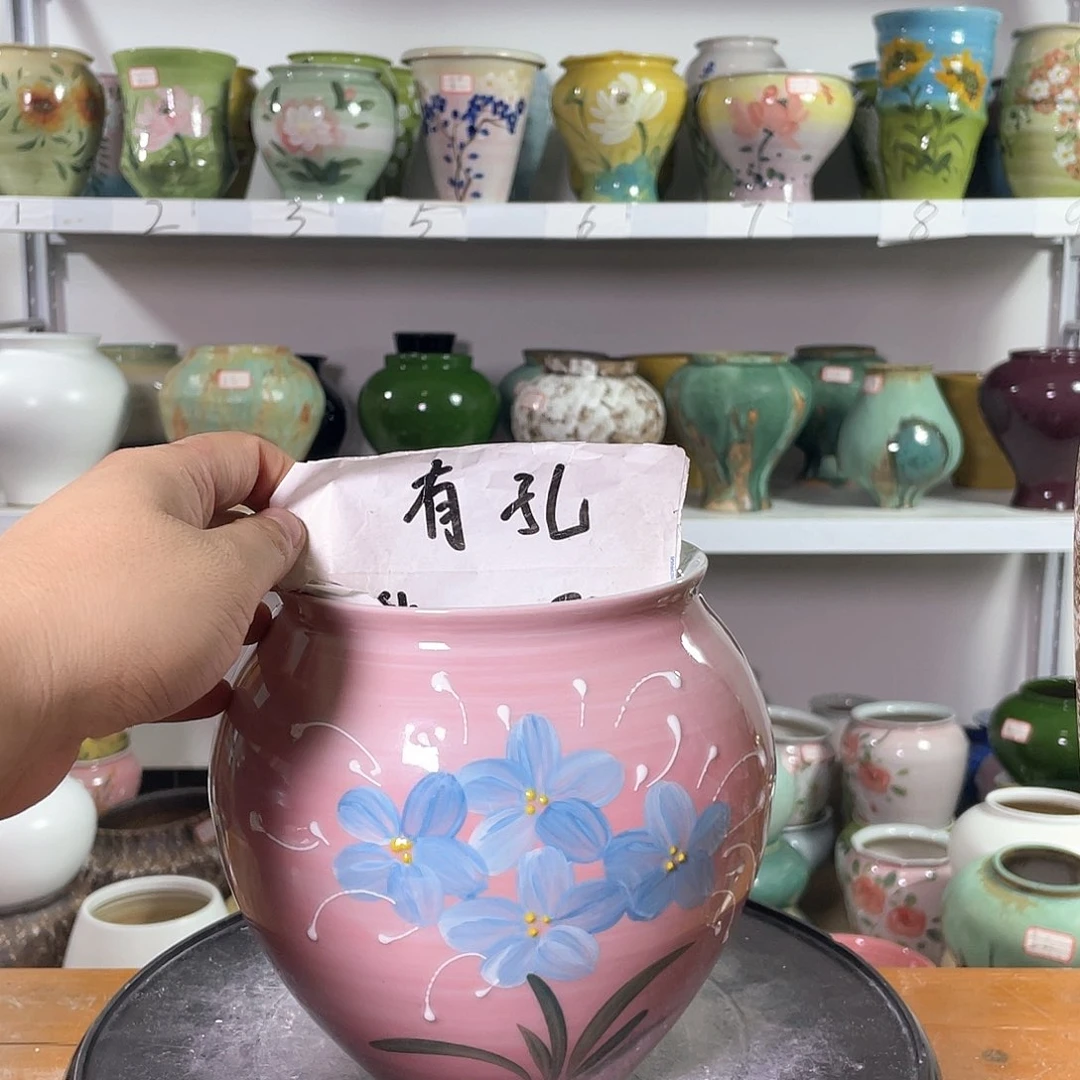 景德镇陶瓷花盆花器中秋国庆