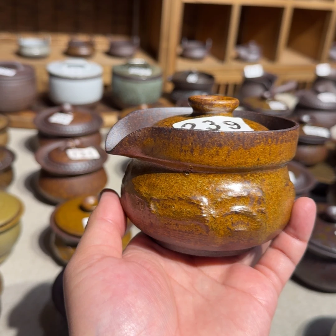 粗瓷茶具素色盖碗