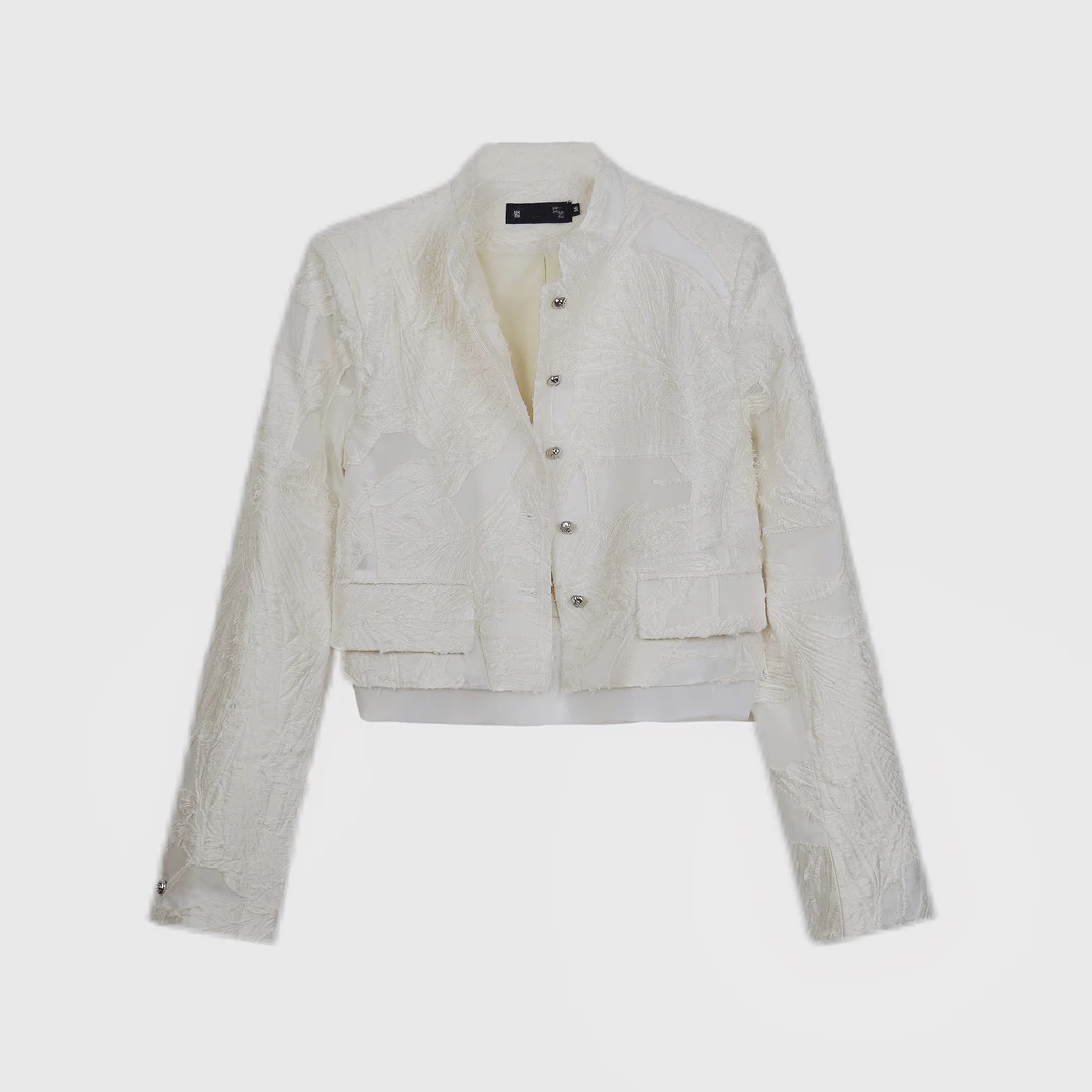 2025新款白香新中式拼小香风气质短款外套百搭优雅上衣