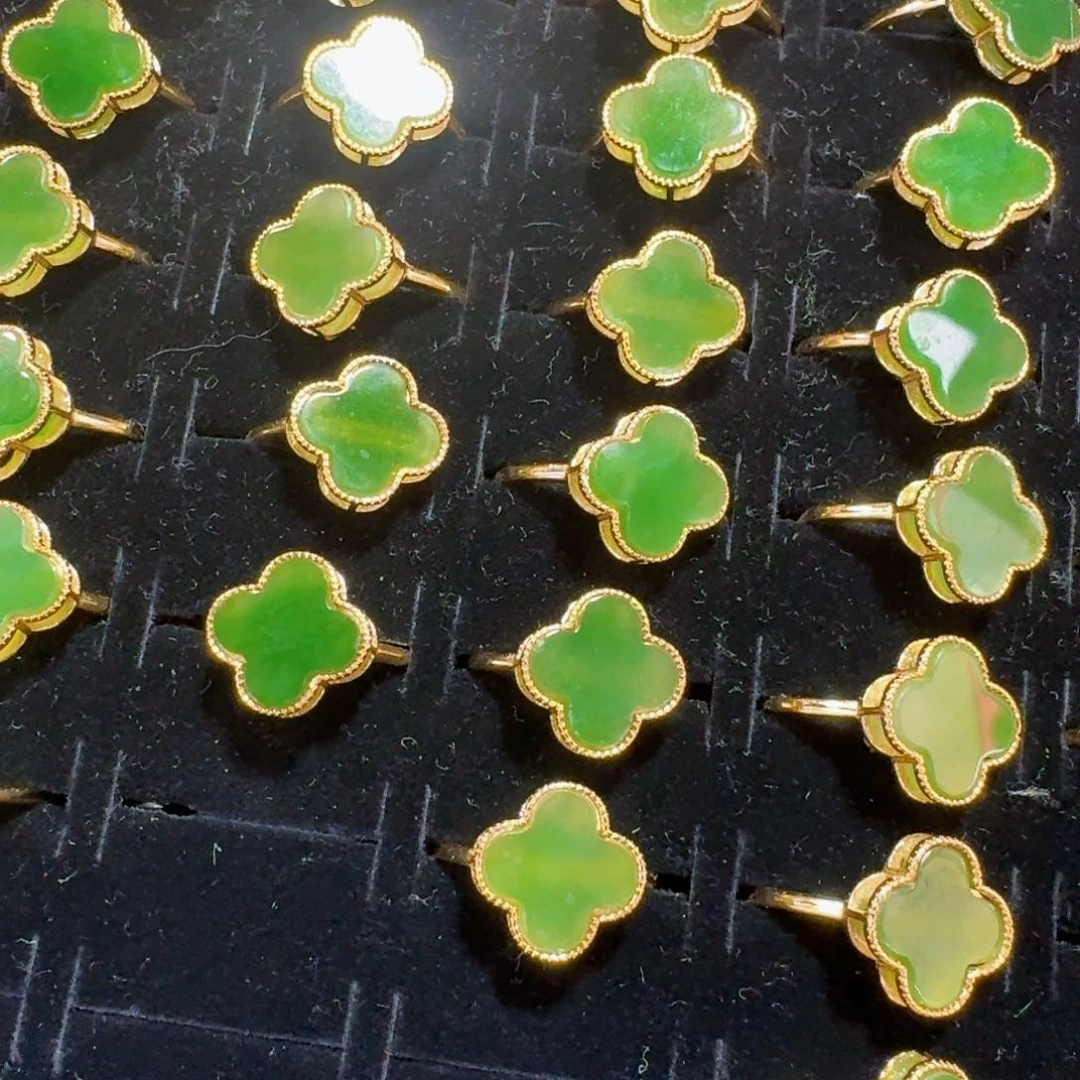 和田玉（碧玉）戒指未镶嵌多样性发货拍一发一