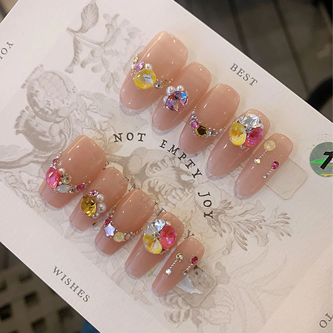 许愿池 施华洛纯手工糖果显白高级穿戴甲