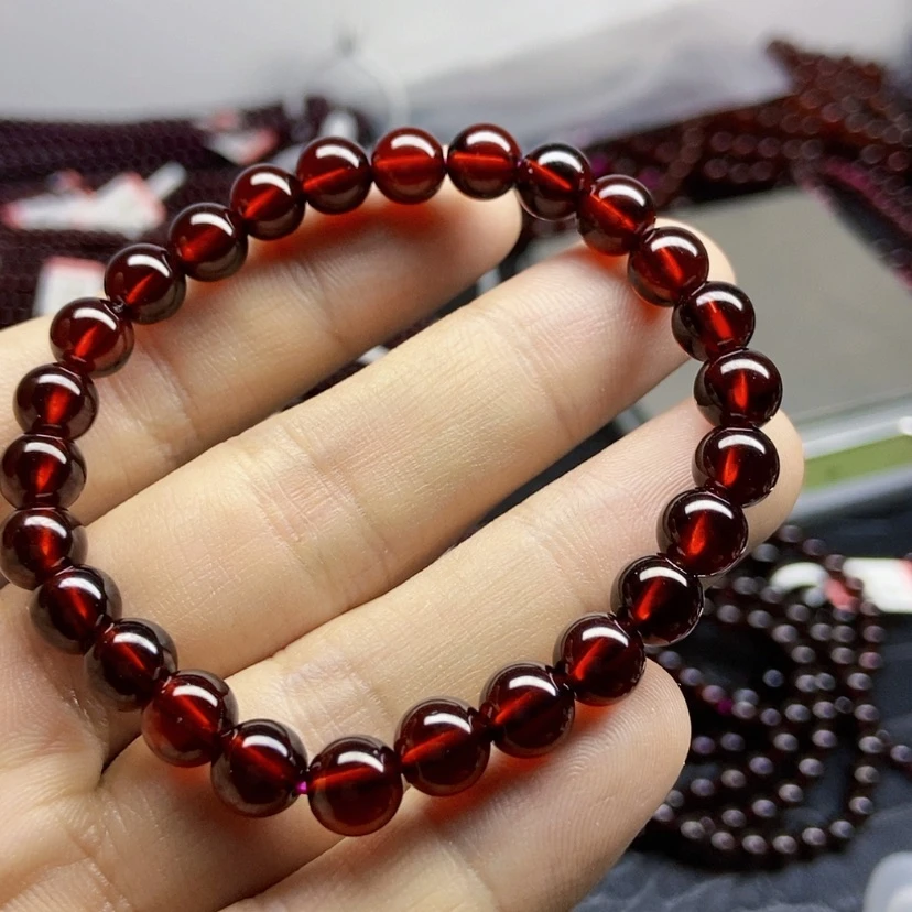 【闪购商品】石榴石手链未镶嵌7.5毫米