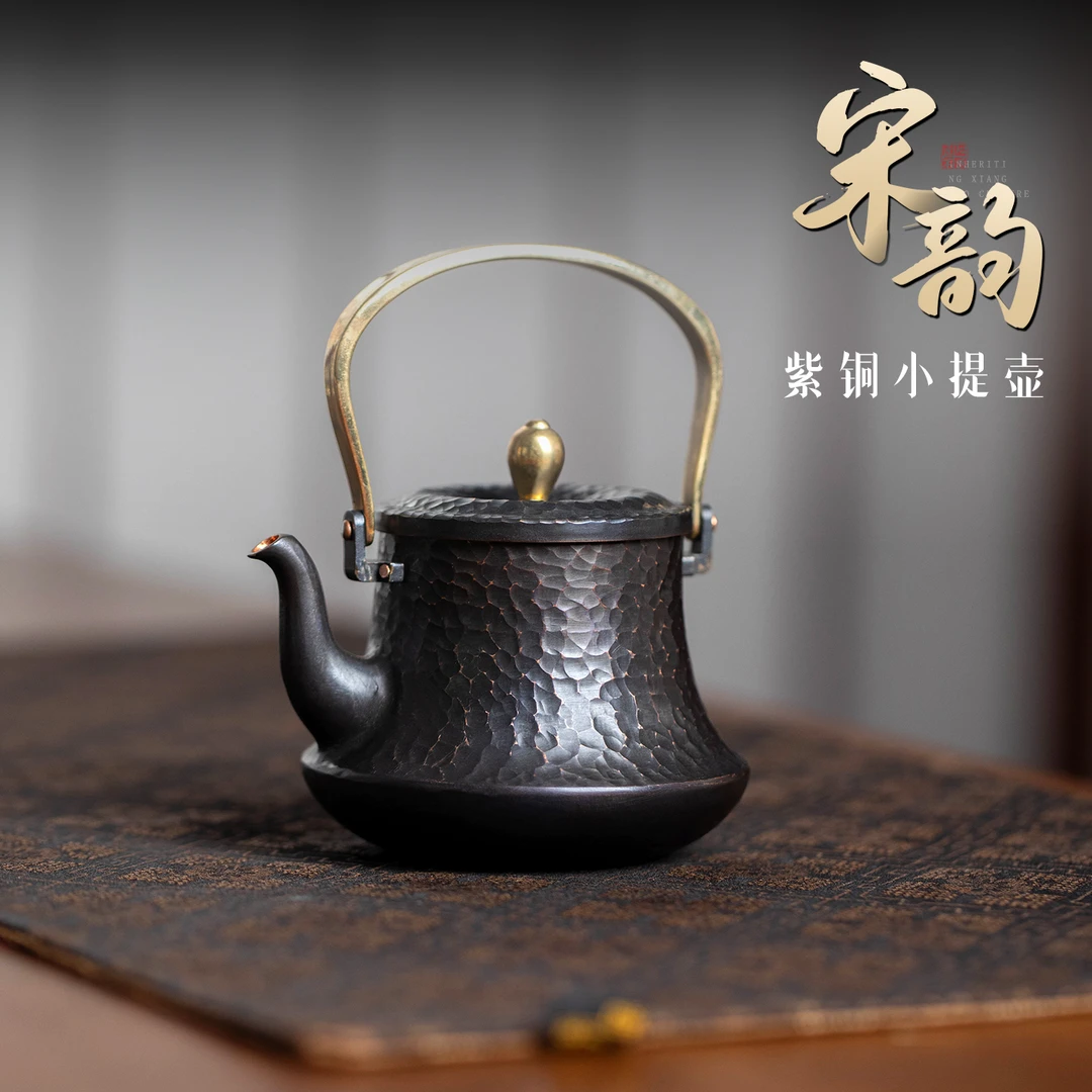 复古纯铜手工锻打小泡壶古风功夫茶具煮茶壶泡茶壶家用煮水