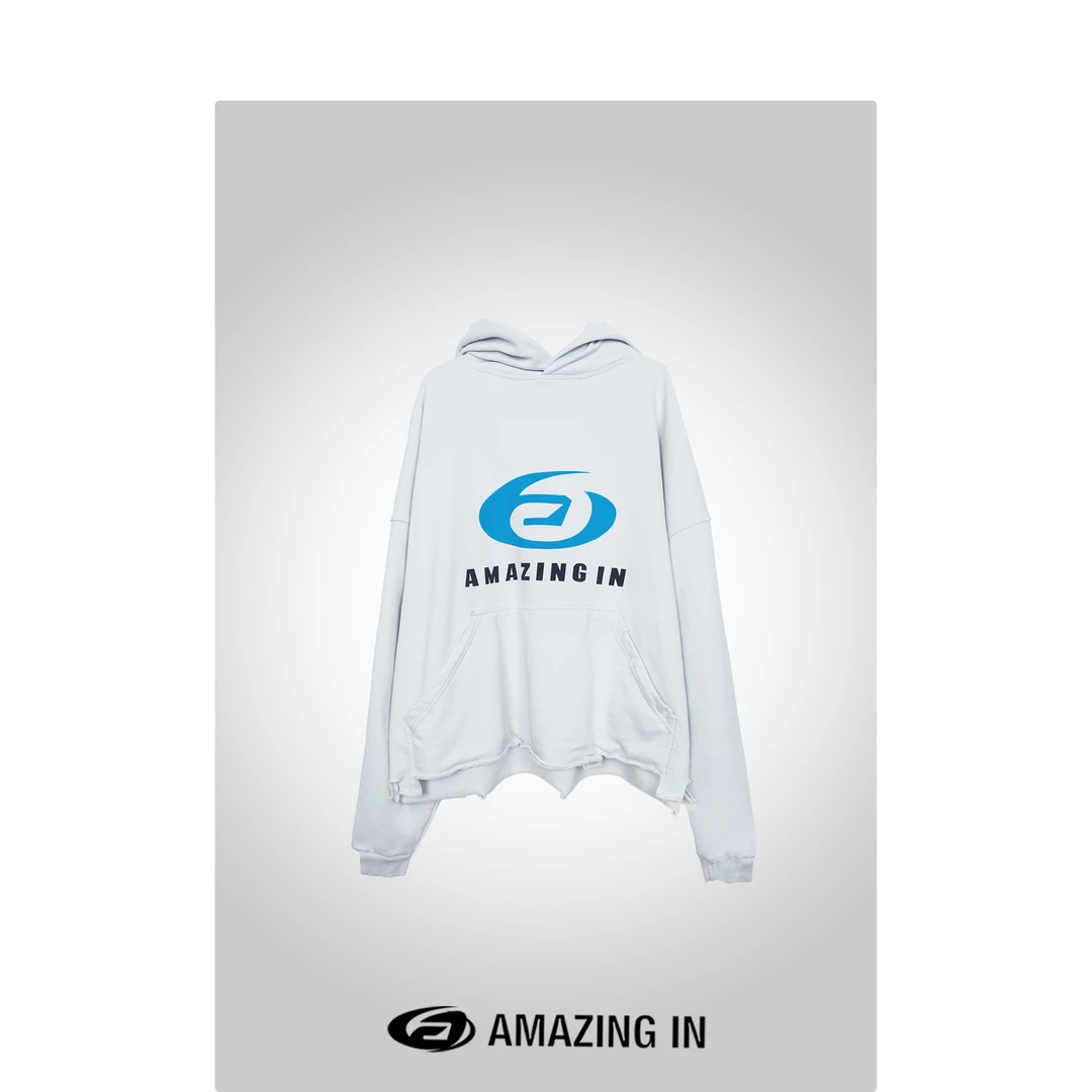 AMAZING IN | 1oo%棉 | 百搭字母印花连帽卫衣 A241108-XSFS-5320