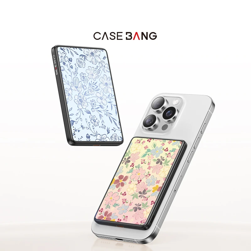 CASEBANGx后花园系列MagSafe磁吸无线充电宝适用苹果便携移动印花