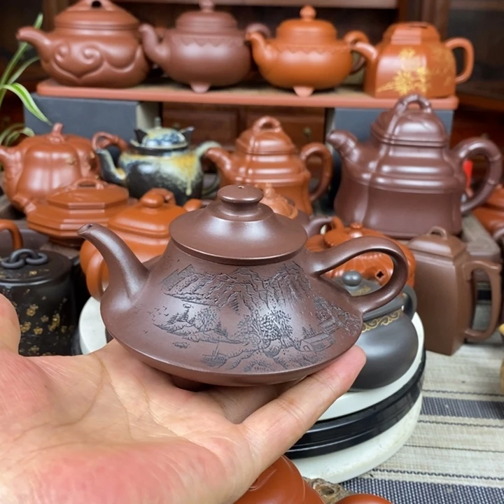 茶壶紫砂云炉180-260CC原矿老紫泥特价