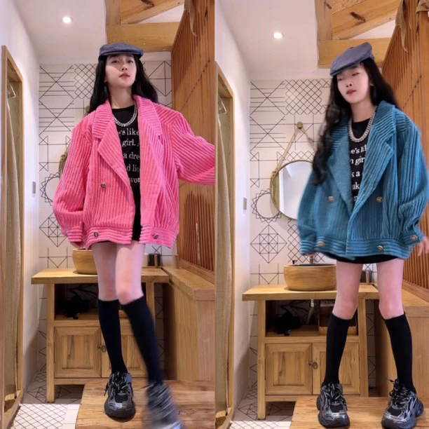 亲子装春秋时尚休闲百搭外套