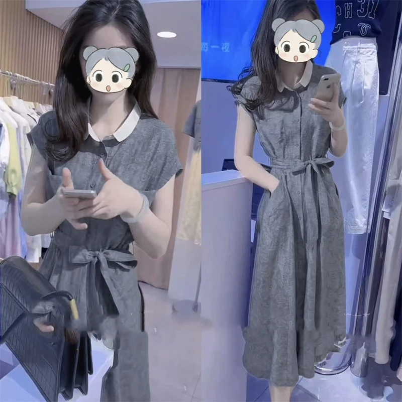 2025夏季新款时尚显瘦气质女士网红洋气连衣裙百搭款