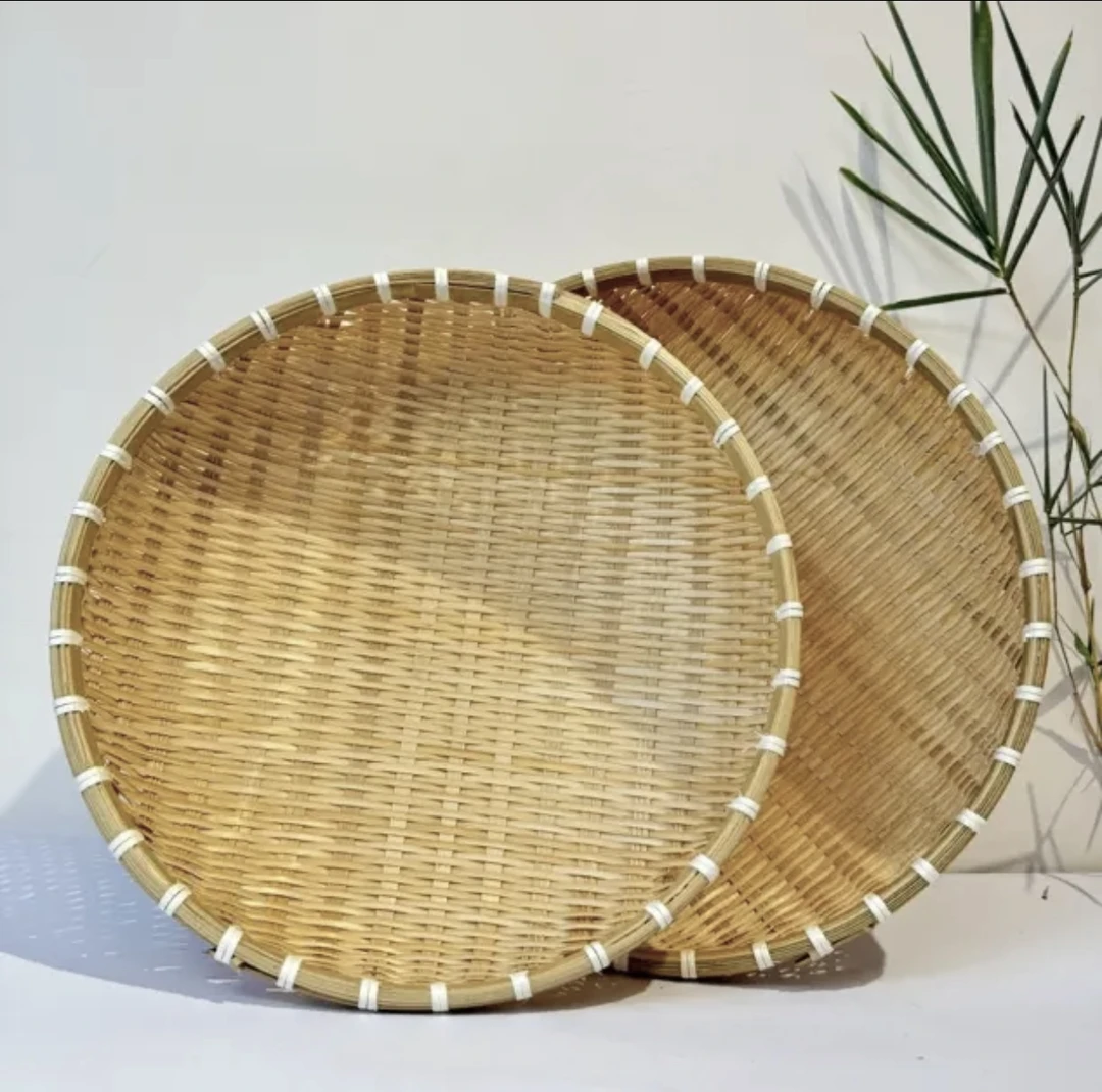 竹编馒头筐 发两个 33/36厘米天然环保