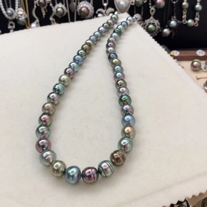 银S925镶嵌项链海水珍珠