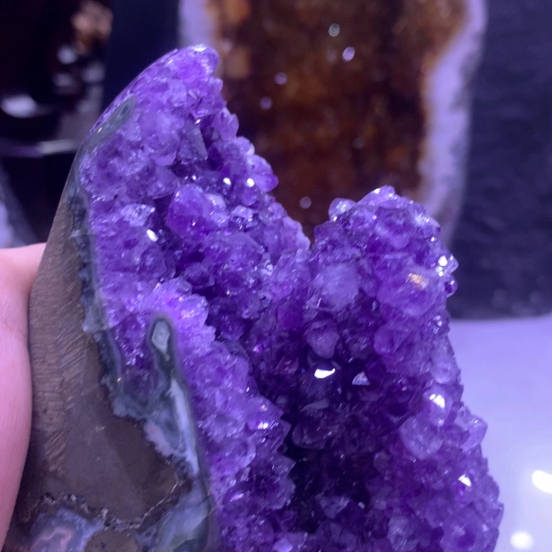 水晶紫晶未镶嵌紫晶