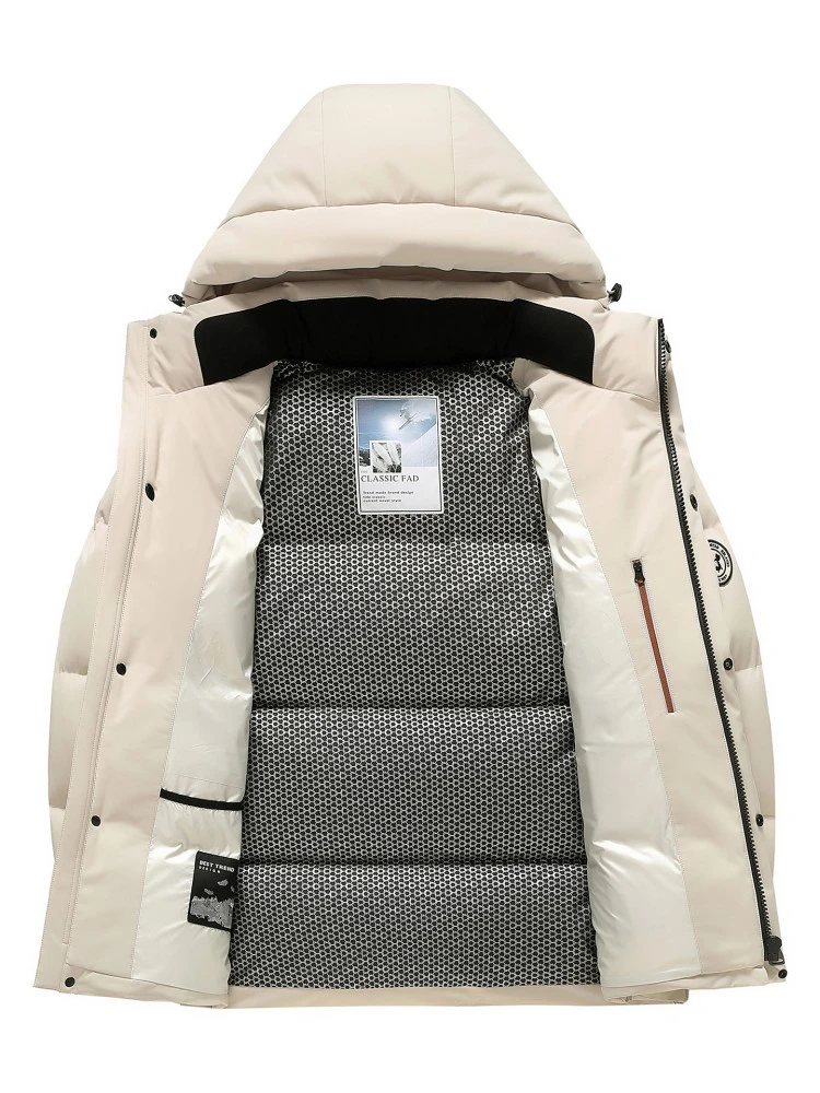 2025冬季新款男士潮流时尚加厚面包羽绒服男短款鸭绒防寒保暖外套