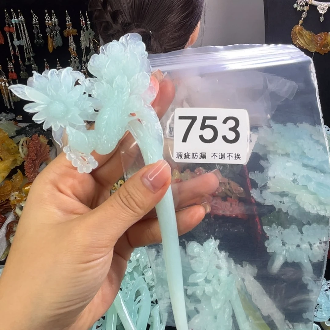 未镶嵌岫玉发饰小*猫