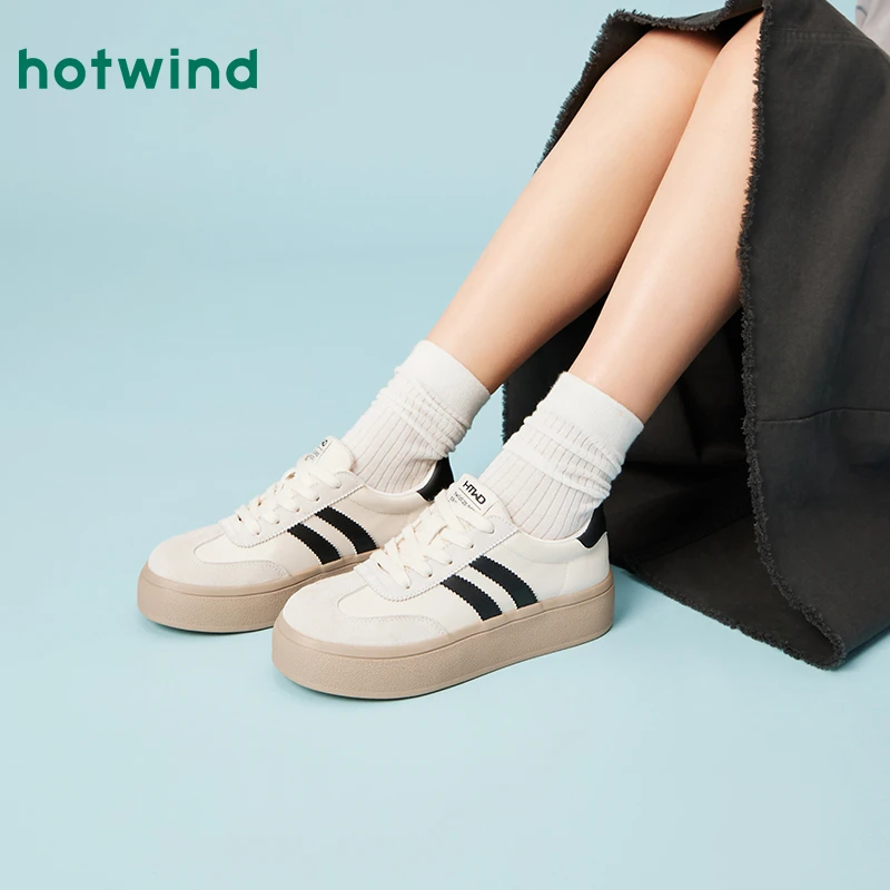 热风板鞋2025年春季开春穿搭新款女士时尚百搭休闲单鞋H14W25112