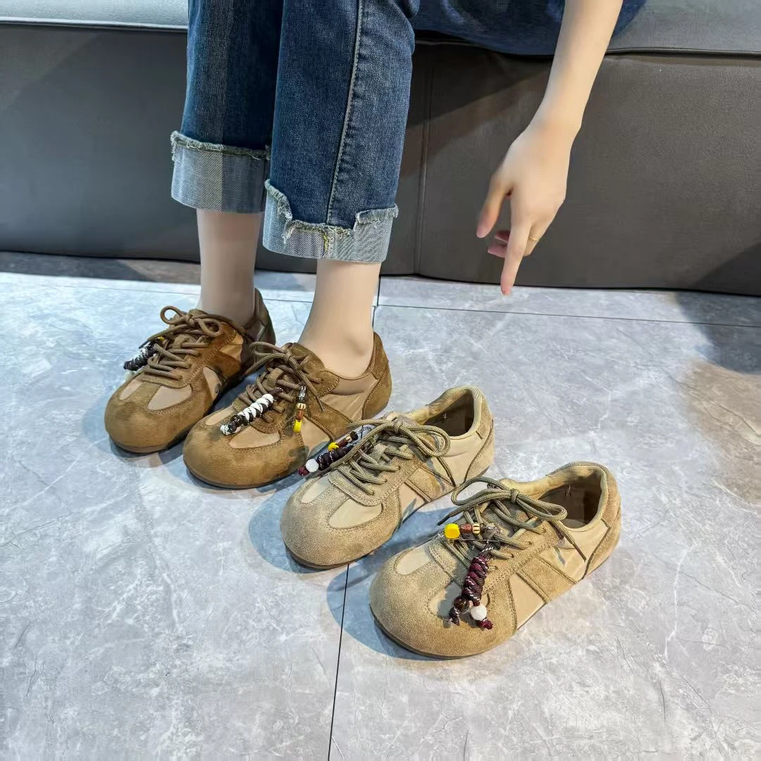 系带时尚休闲鞋时尚黑色软底不累脚女鞋休闲鞋透气
