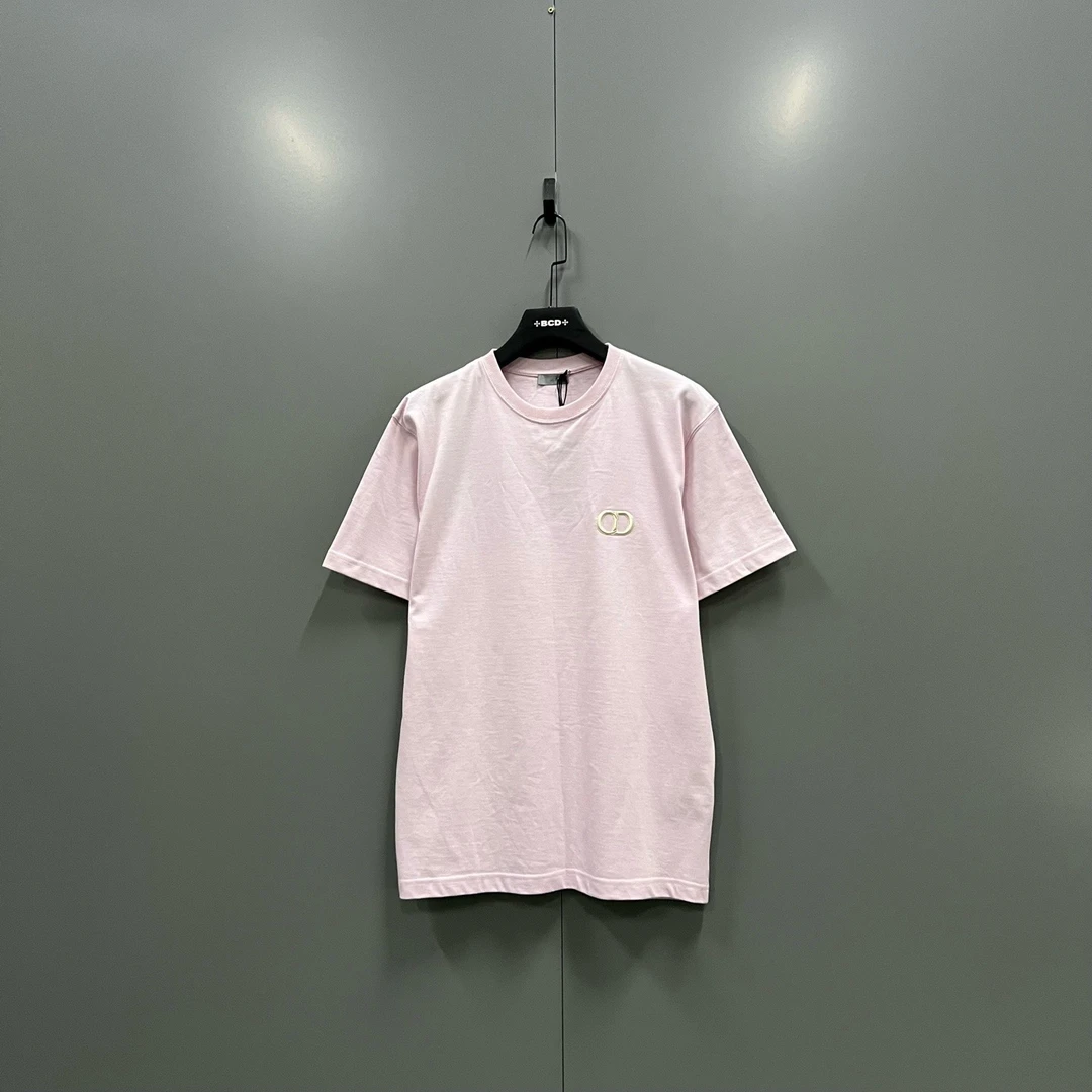 未使用 DIOR/迪奥 迪奥 粉红色CD刺绣短袖 S码*2 M码*3/全新/