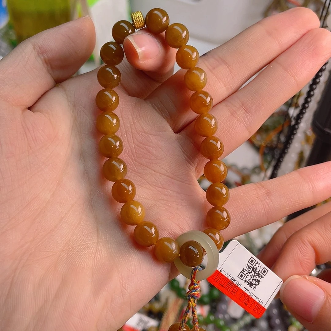 【闪购商品】手链18K金镶嵌和田玉