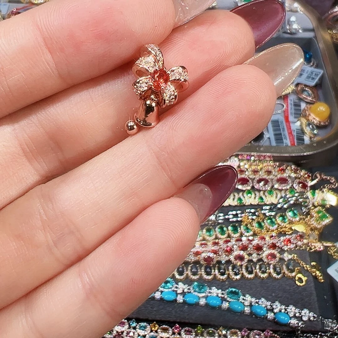 银S925镶嵌珠宝奇石彩色蓝宝石