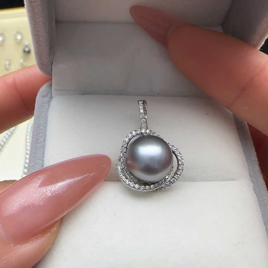 海水珍珠颈饰银S925镶嵌