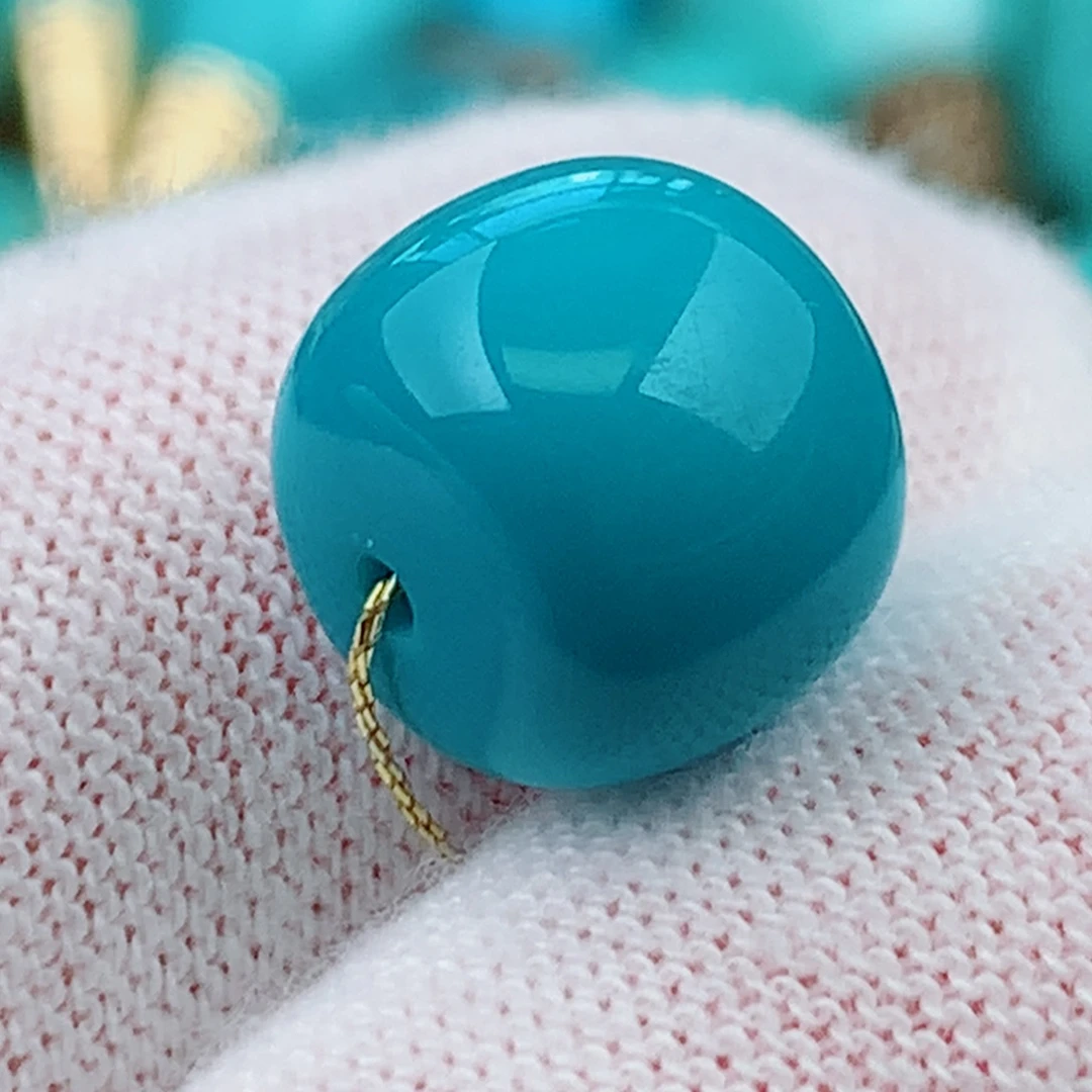 未镶嵌绿松石珠宝奇石10.5mm