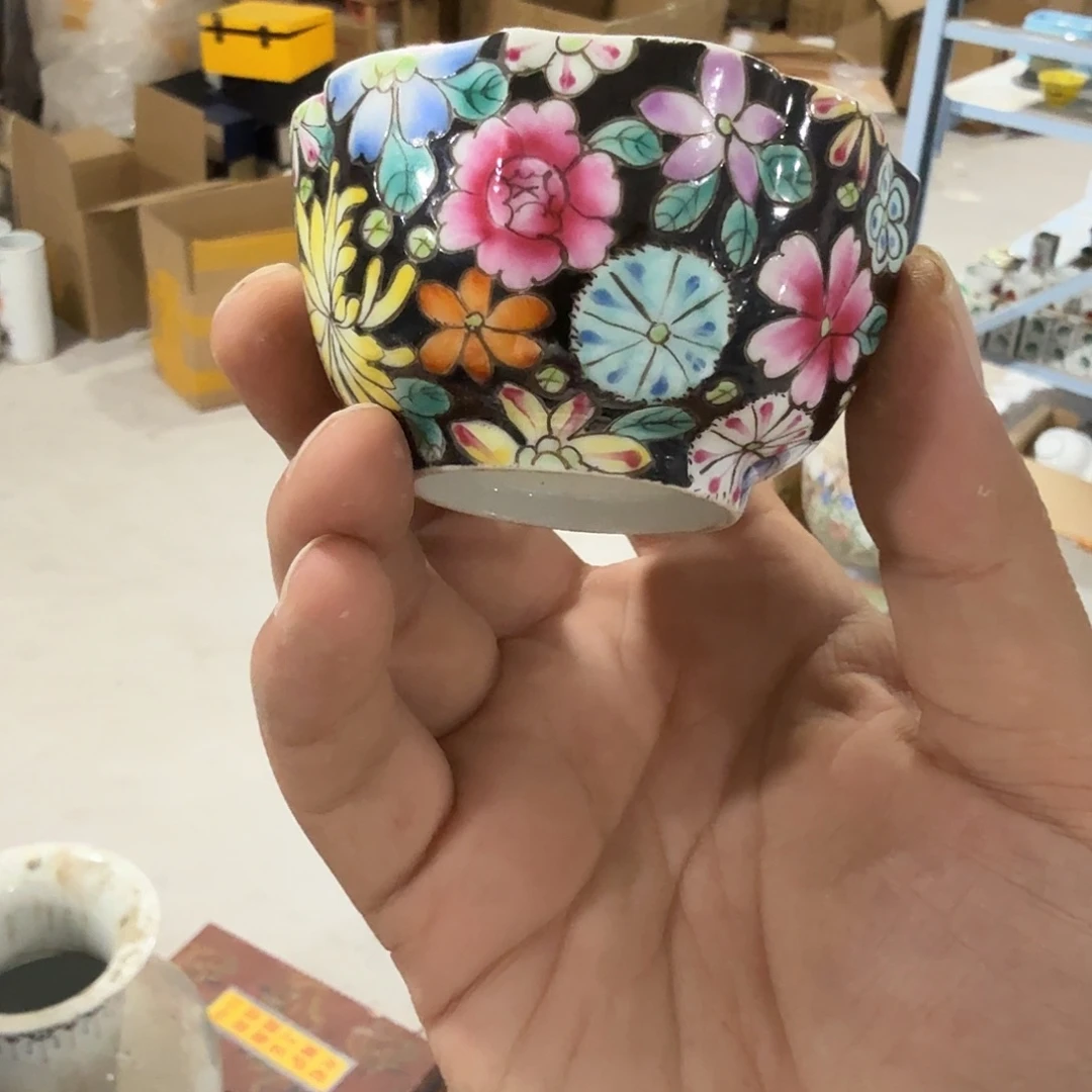 瓷片摆件手绘瓷器处理