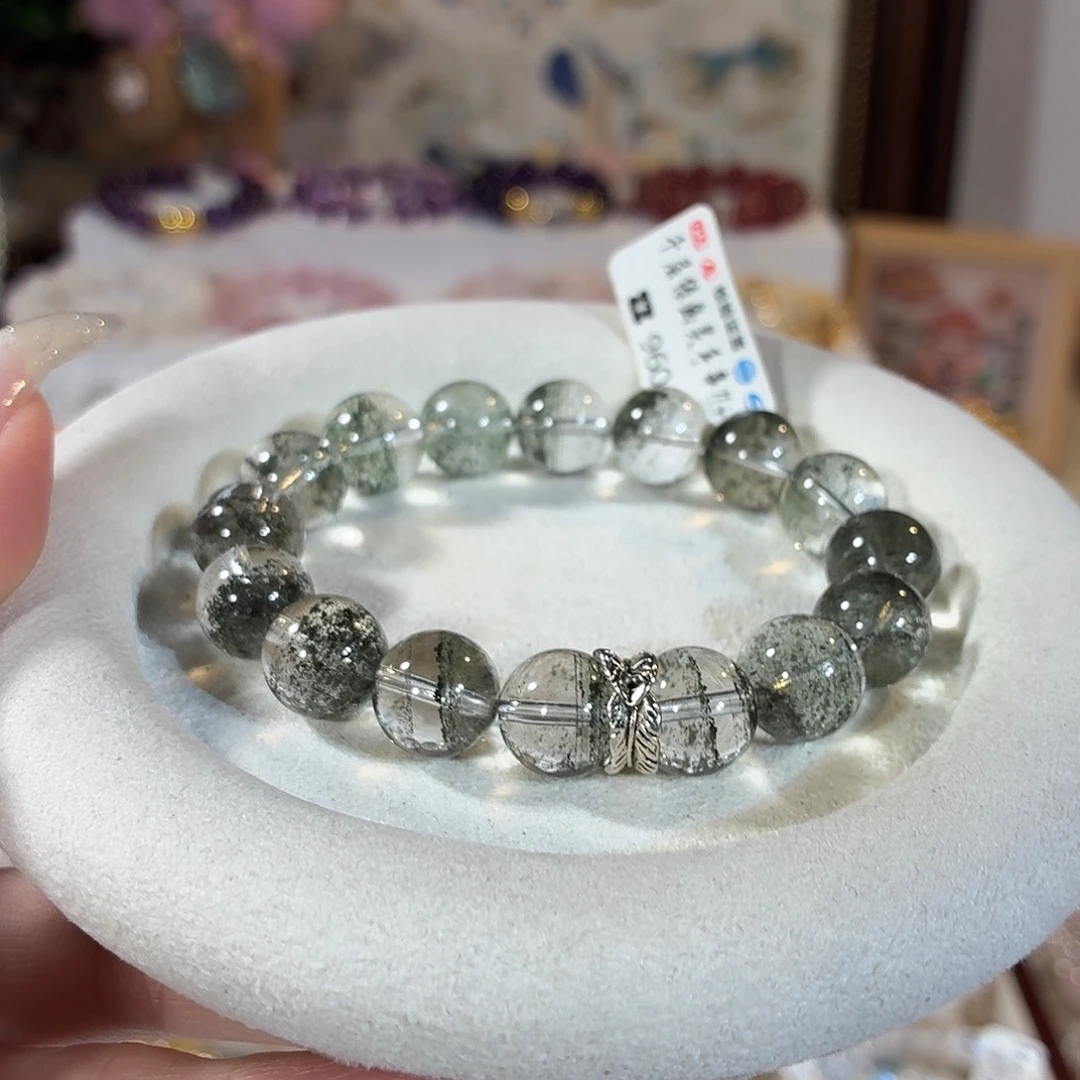 水晶未镶嵌手链巴西千层绿幽灵设计款11+