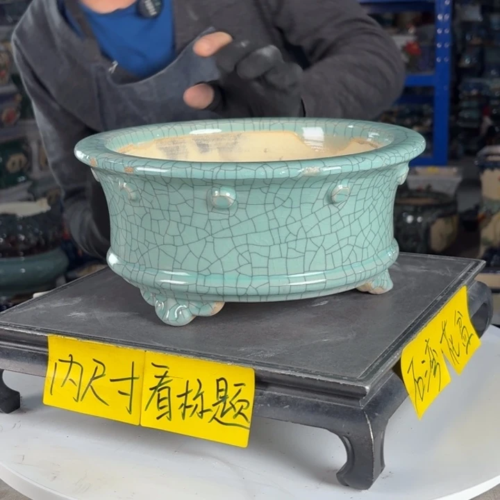 一风堂石湾花盆 内21*9釉水薄微瑕