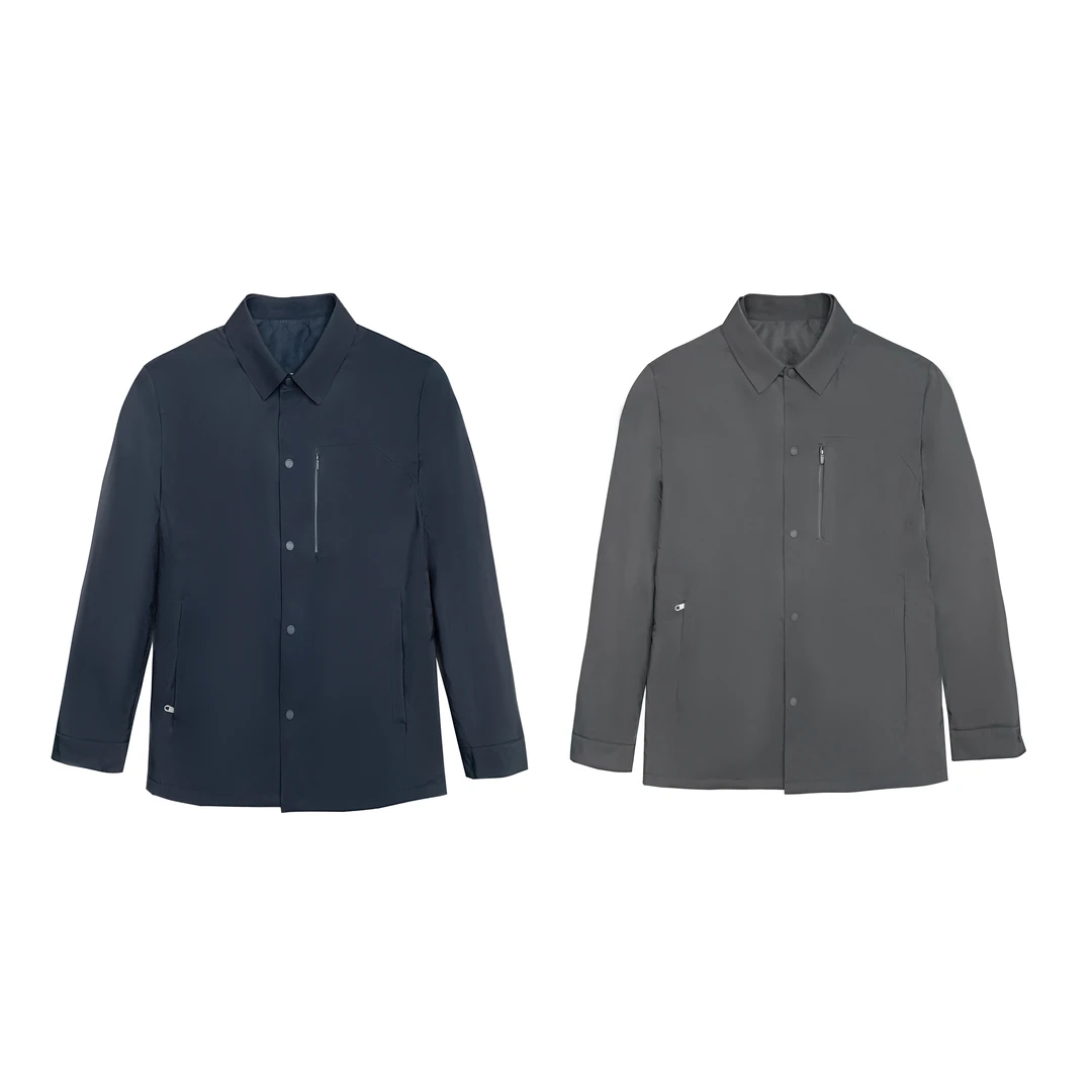 新粉必入【无压感-行政鹅绒服】轻户外翻领保暖通勤羽绒服9507