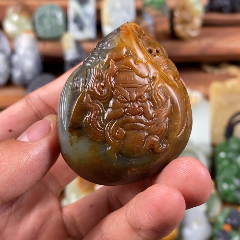 【闪购商品】未镶嵌和田玉把件熵